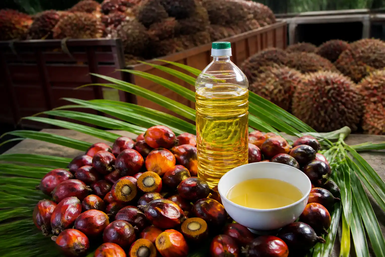 Illustration of Giá dầu cọ tăng gần 4% trong tuần nhờ xuất khẩu Malaysia mạnh hơn