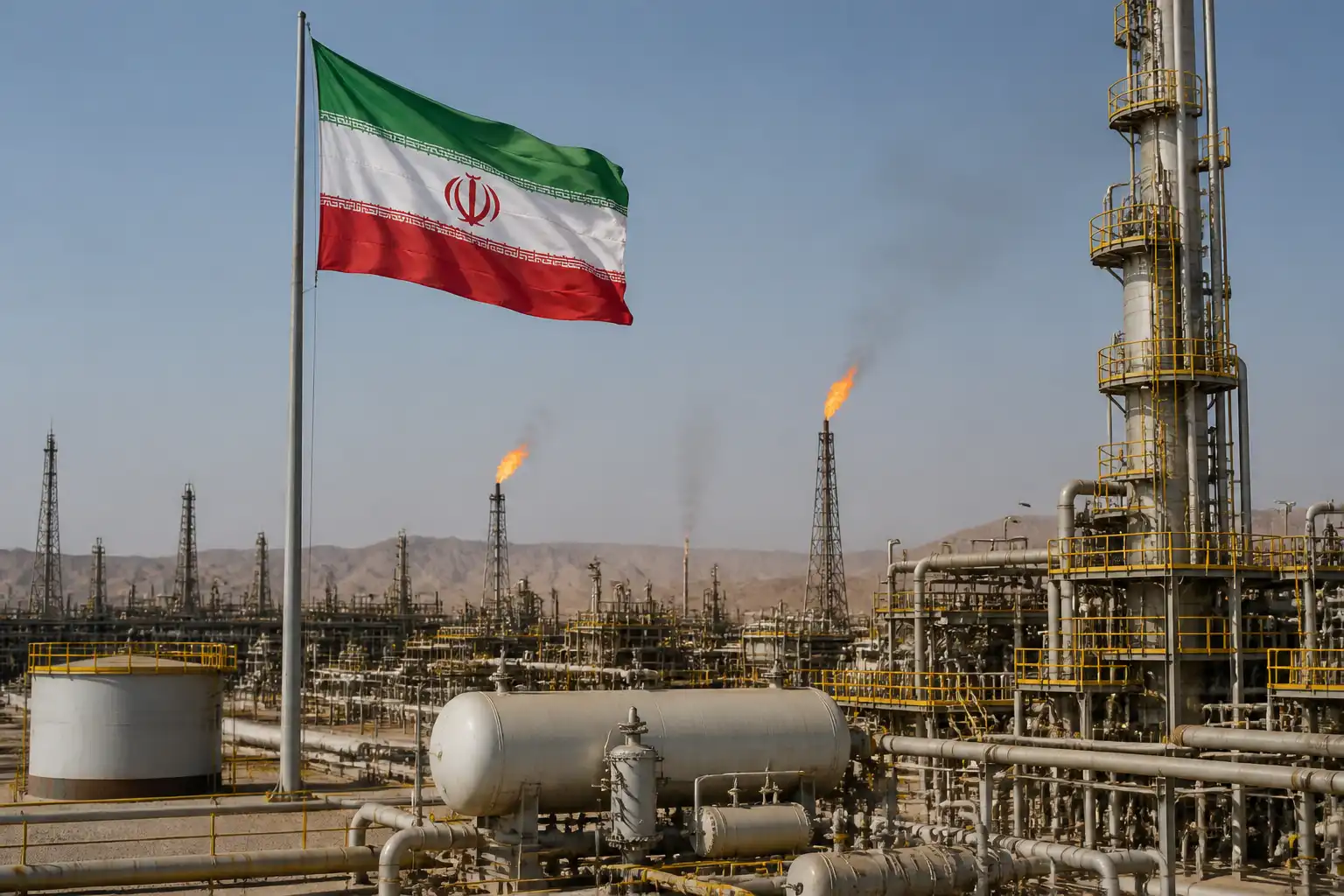 Illustration of Iran cảnh báo mọi hạ tầng năng lượng sẽ không an toàn nếu không bán được dầu
