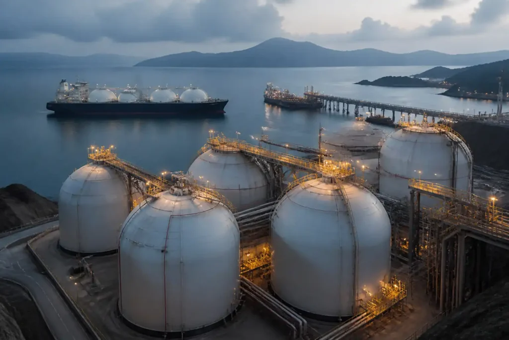 Illustration of Khủng hoảng Hormuz khiến kho khí đốt EU thiếu hụt trước mùa đông