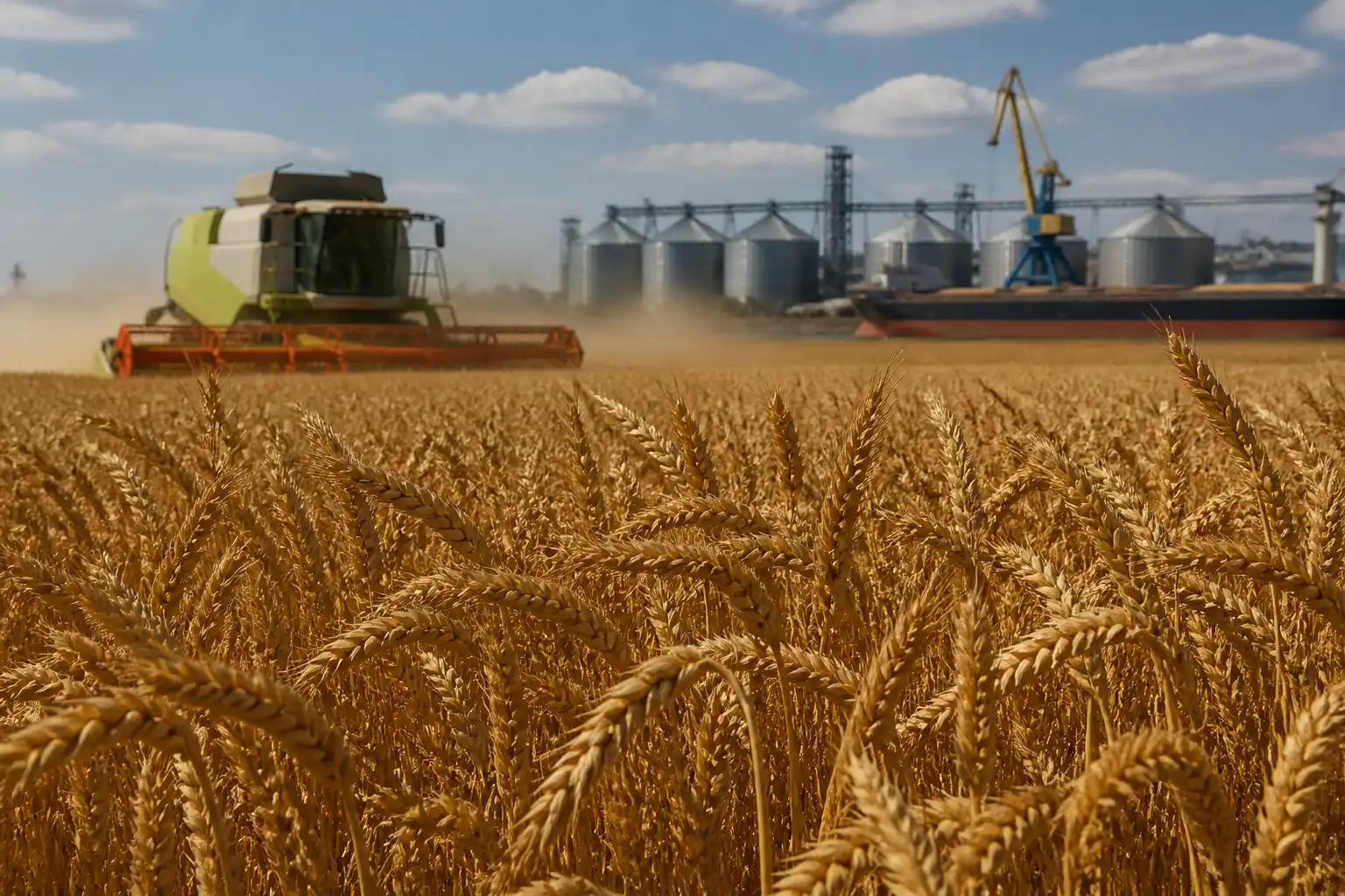 Illustration of Lúa mì Ukraine niên vụ 2026/27: kỷ lục sản lượng, xuất khẩu hẹp