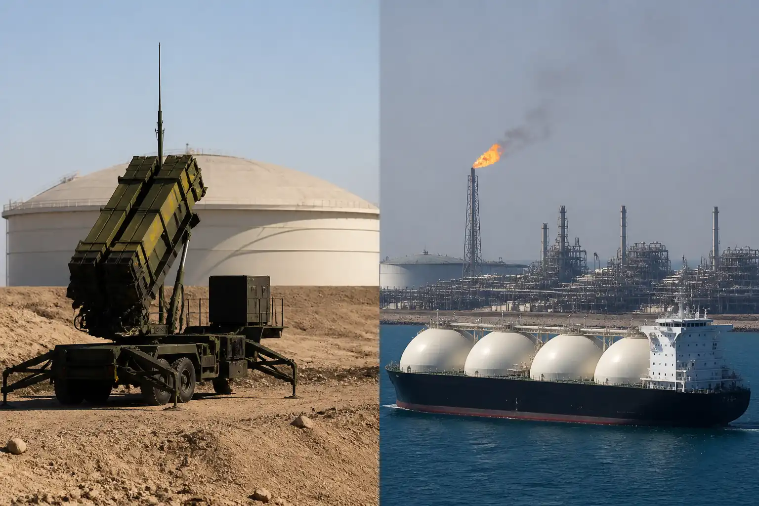 Illustration of Mỹ triển khai Patriot bảo vệ dầu Saudi và khí đốt Qatar