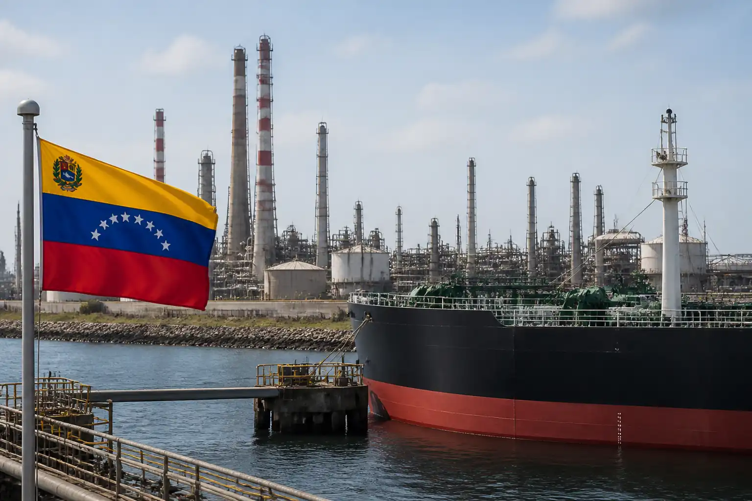 Illustration of Reliance đẩy nhập khẩu dầu Venezuela của Ấn Độ lên mức cao 7 năm