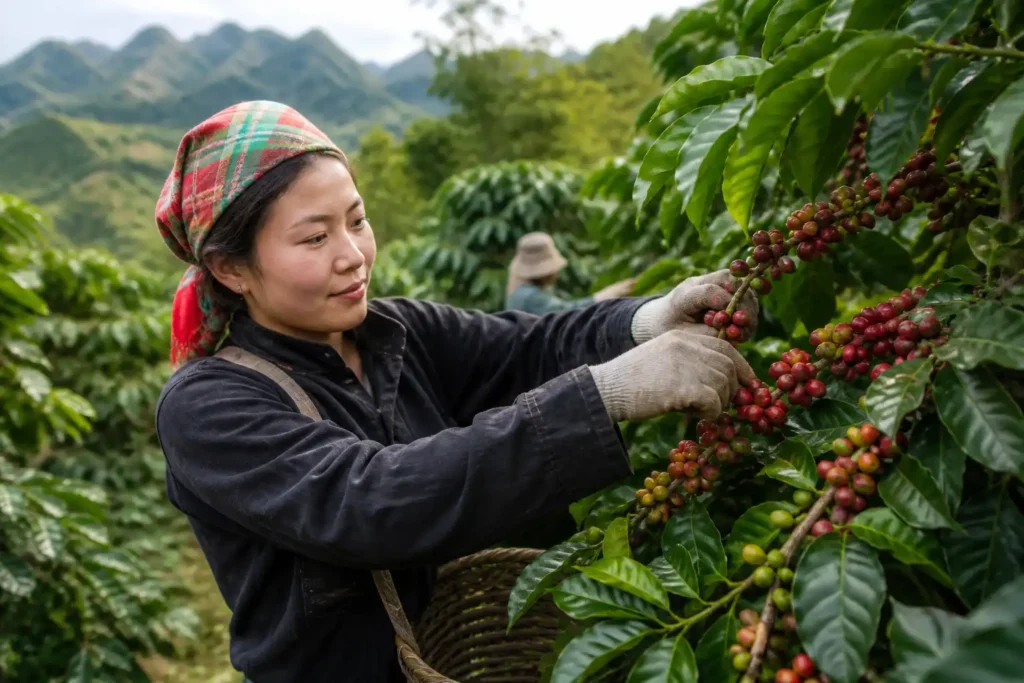 Illustration of Sơn La đẩy mạnh phát triển thương hiệu cà phê Arabica bền vững