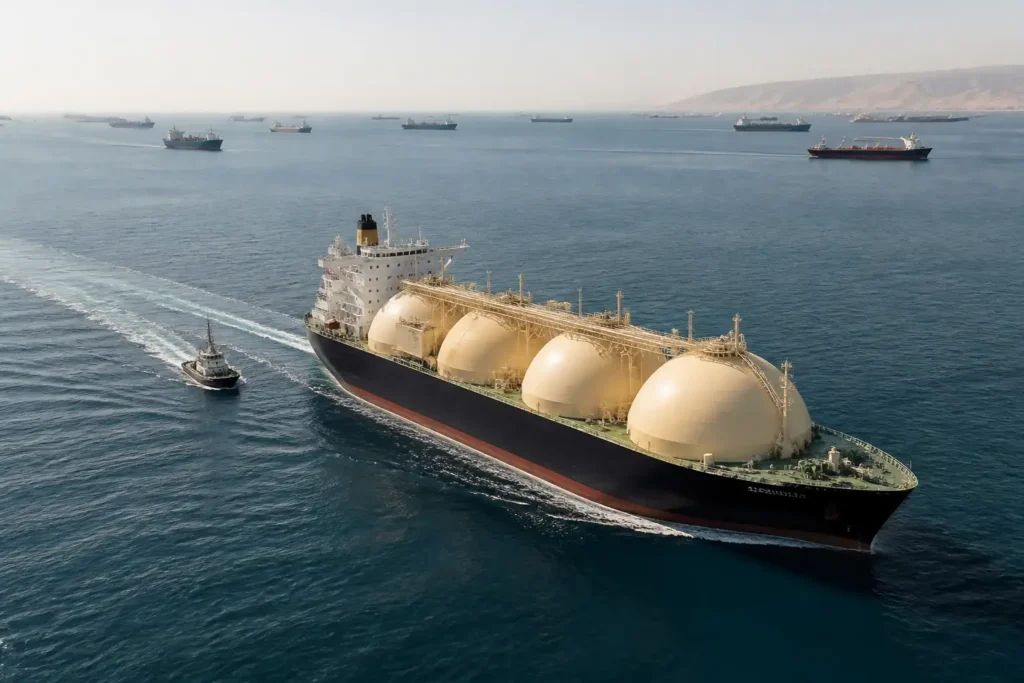 Illustration of Vận chuyển LNG qua Hormuz lên mức cao nhất từ khi chiến tranh Iran nổ ra