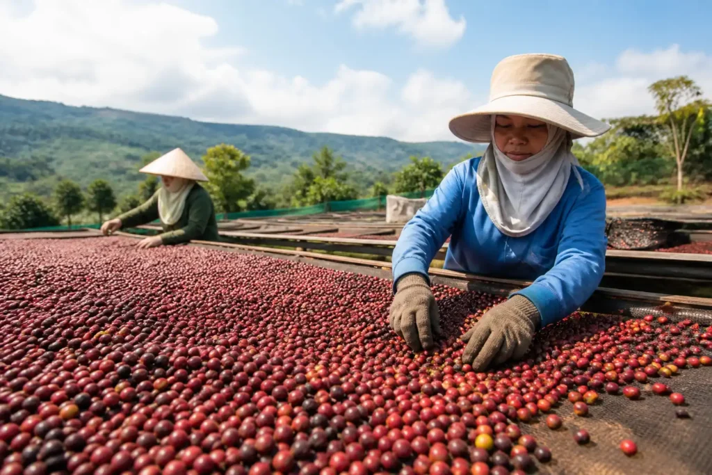 Illustration of Xuất khẩu cà phê Việt Nam lập kỷ lục 8,5 tỷ USD niên vụ 2025–26